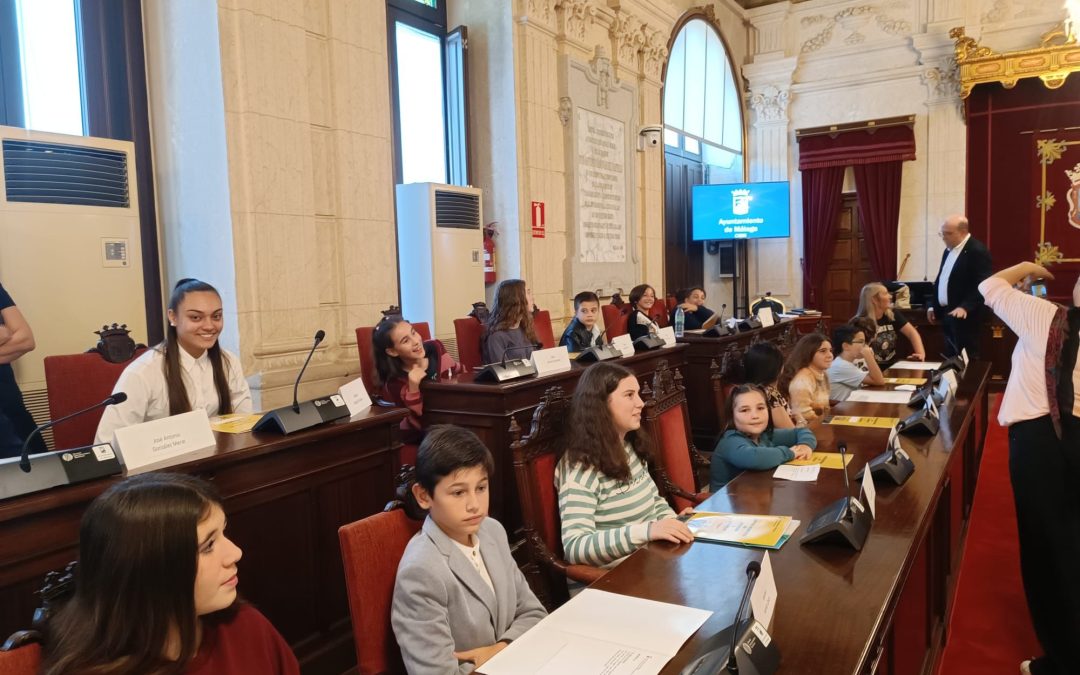 Pleno Municipal Infantil en el Ayuntamiento de Málaga