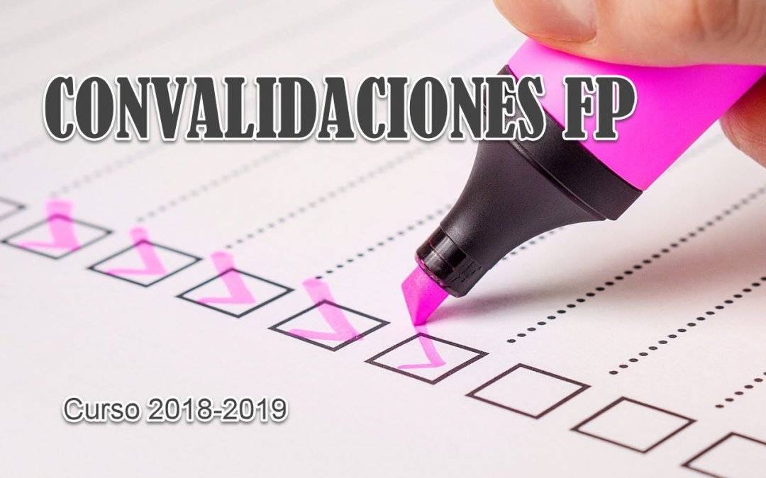 Convalidaciones en enseñanzas de Formación Profesional