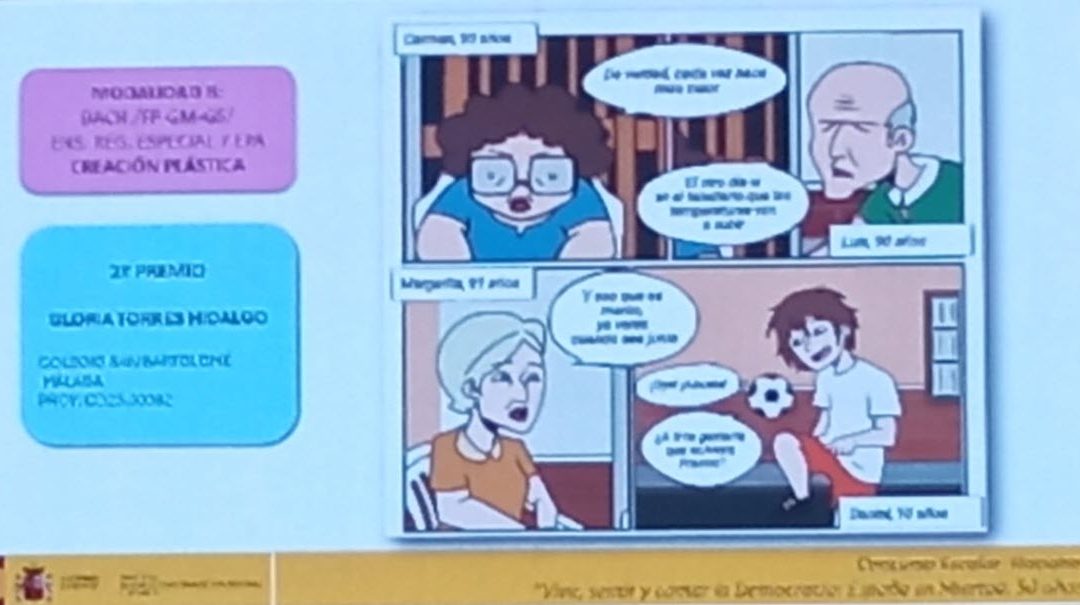 Nuestra ex alumna Gloria Torres Hidalgo premiada en el concurso escolar nacional “Vivir, sentir y contar la democracia»