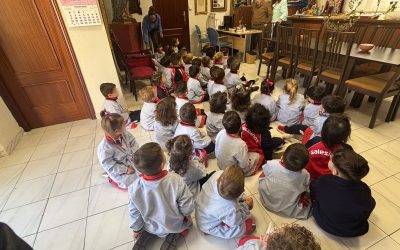 Los peques de 3 años visitan la sacristía del Santuario de nuestro cole